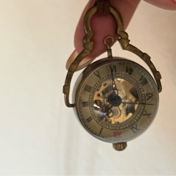 Steampunk magnifying orb watch, transparent, handwinding, very unique looking - Picture 5 of 10